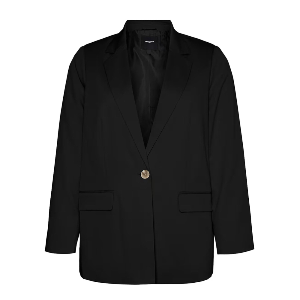 VERO MODA Women Plus Slim-Fit Blazer in Black Size 18